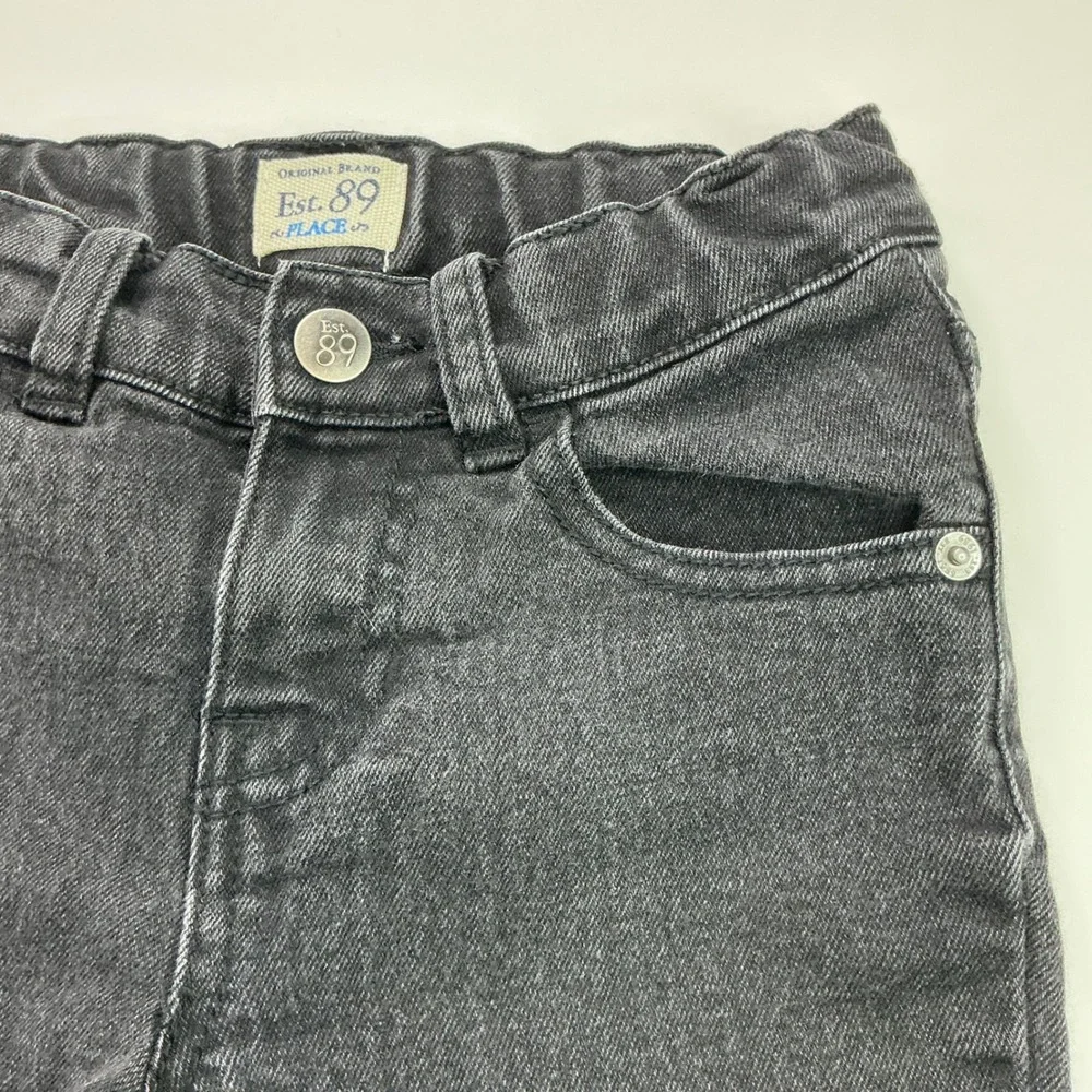 The Children's Place Black Skinny Jeans Kids Size 6x/7 Stretch Adjustable Waist